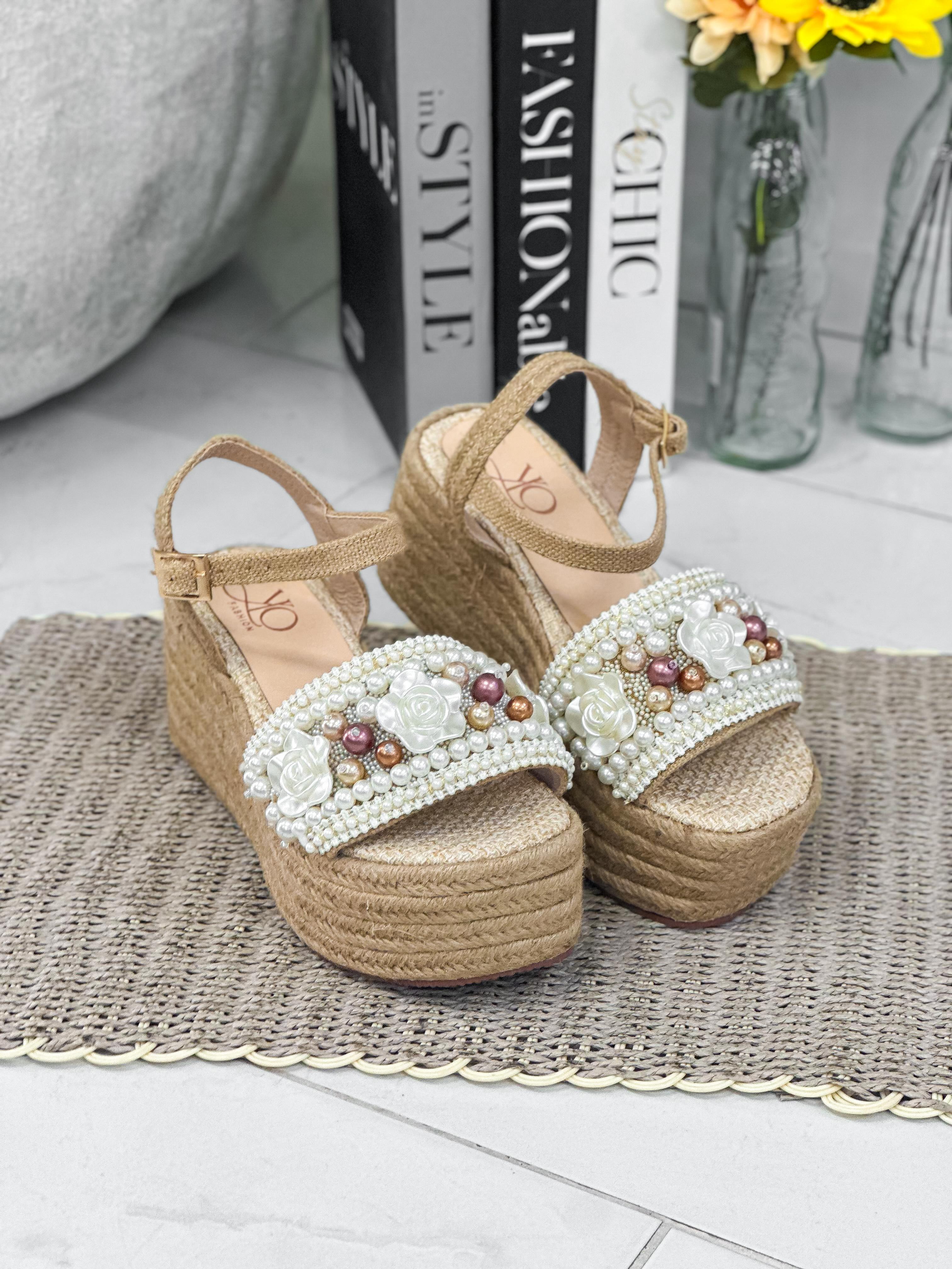 Sandalia Plataforma Yute Cartier tierra 6cm