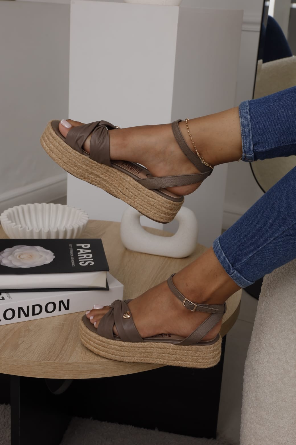 Sandalia Plataforma Yute Ginger Chocolate