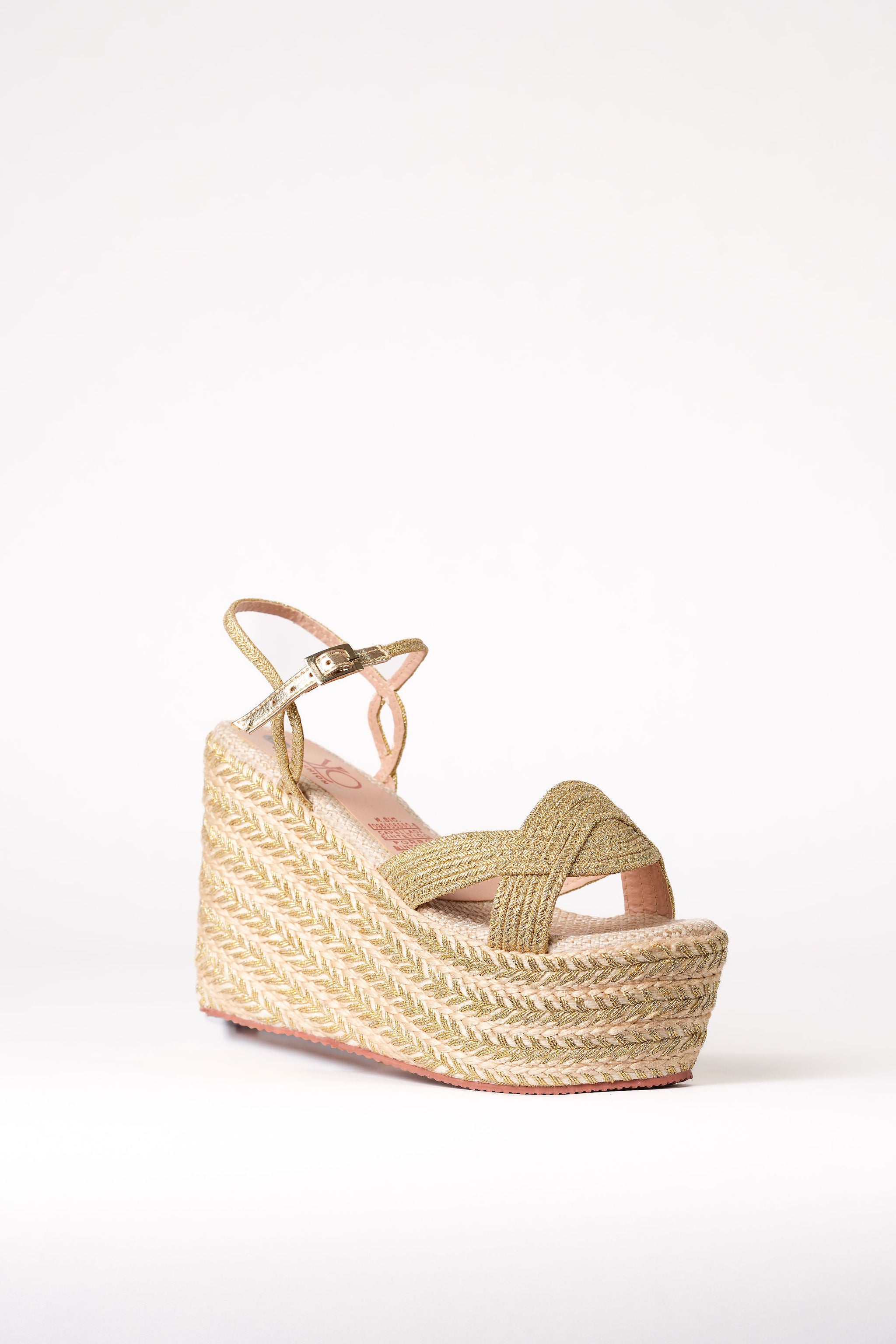 Sandalia Plataforma Yute Oro plateado