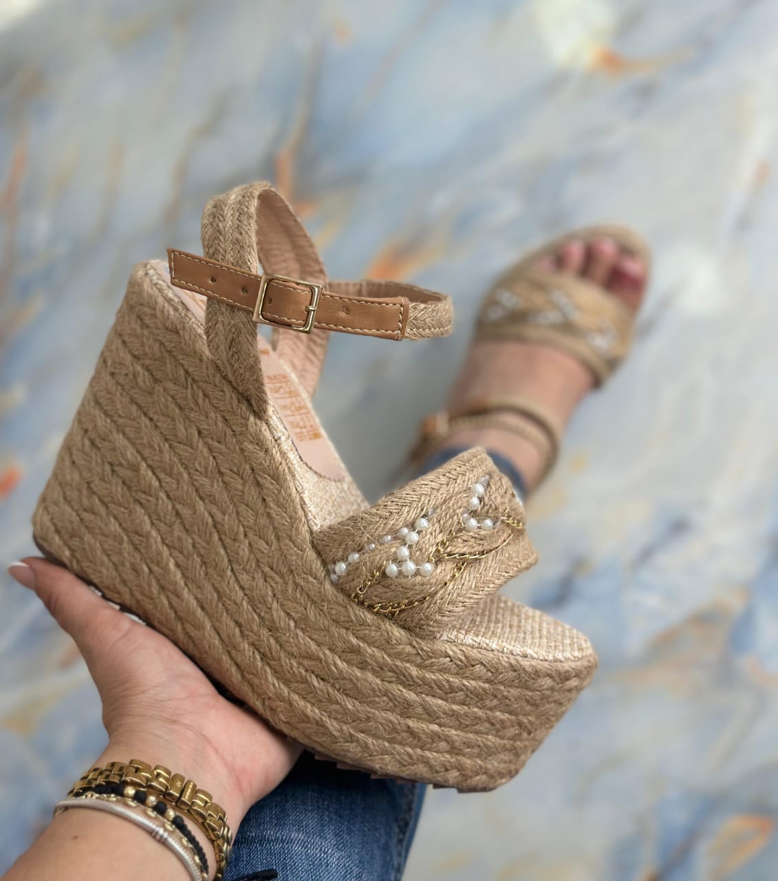 Sandalia Plataforma Yute Agata 12