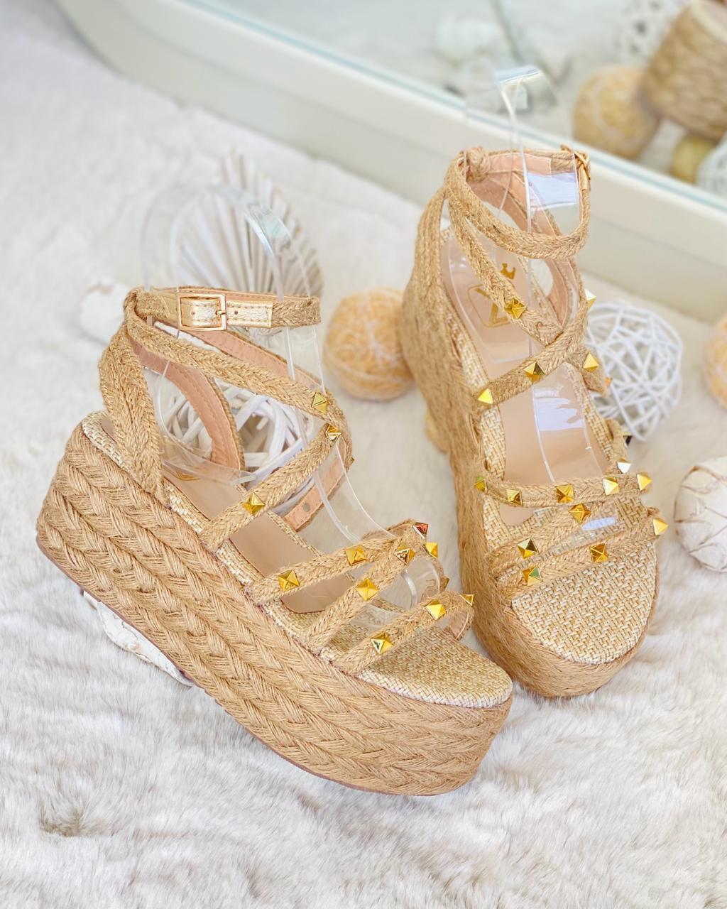Sandalia Plataforma Yute Magnolia
