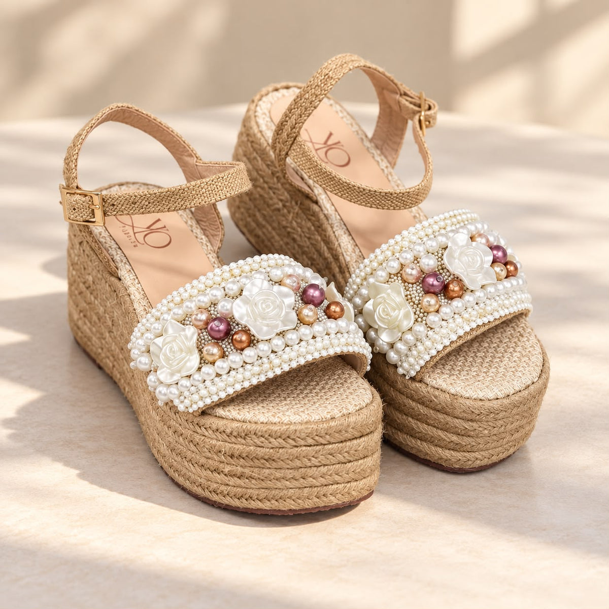 Sandalia Plataforma Yute Cartier tierra 6cm